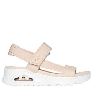 Sandały damskie SKECHERS Uno Summer Stand 2. Brązowe sandały Skechers, bez wzorów, bez obcasa, bez zapięcia. Za 209,99 zł.
