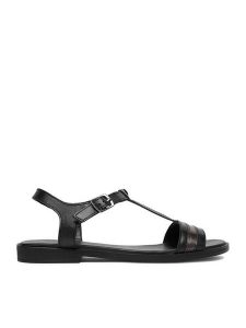 Lasocki Sandały CEO-WI23-FOXI-60 Czarny. Czarne sandały Lasocki, bez wzorów, ze skóry, bez obcasa, na płaskiej podeszwie, bez zapięcia. Za 149,99 zł.