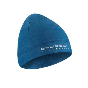 Czapka wełniana dwuwarstwowa unisex Brubeck EXTREME WOOL. Niebieskie czapki Brubeck, bez wzorów, z elastanu, sportowe. Za 99,99 zł.