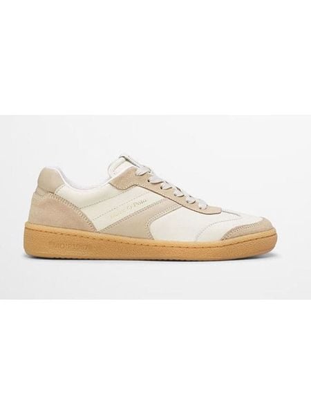 Marc O´Polo Skórzane sneakersy w kolorze kremowo-beżowym rozmiar: 39. Brązowe trampki bez wzorów, bez zapięcia. Za 483,45 zł.