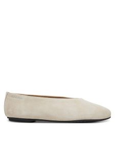 Calvin Klein Baleriny Ballerina Round Hw Sue HW0HW02565 Beżowy. Brązowe balerinki Calvin Klein, bez wzorów, ze skóry, bez obcasa, bez zapięcia. Za 309,99 zł.