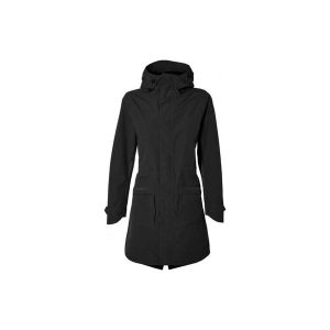 Rowerowa kurtka przeciwdeszczowa Mosse damska czarna. Czarne kurtki BASIL, bez wzorów, bez kaptura. Za 496,80 zł.