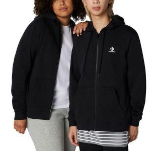 Bluza z Kapturem I Suwakiem Na Całej Długości Go-To Embroidered Star Chevron Ro…. Czarne bluzy Converse, l, bez wzorów, z kapturem. Za 272,30 zł.