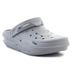 Klapki Crocs Off Grid Clog 209501-007 szare. Szare klapki bez wzorów, bez obcasa. Za 374,47 zł.