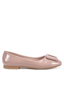 Clara Barson Baleriny WFA3513-1 Beżowy. Brązowe balerinki Clara Barson, bez wzorów, z materiału, bez obcasa, bez zapięcia. Za 69,99 zł.