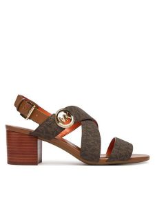 MICHAEL Michael Kors Sandały Vera Flex Mid 40S6VEMS1B Brązowy. Brązowe buty zimowe MICHAEL Michael Kors, ze skóry, bez obcasa, na słupku, bez zapięcia. Za 739,99 zł.