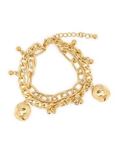 MOODE Bransoletka "Hanane" z elementami ozdobnymi rozmiar: onesize. Żółte bransoletki MOODE, ze stali. Za 100,75 zł.
