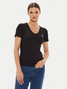 Calvin Klein Jeans T-Shirt J20J223274 Czarny Regular Fit. Czarne t-shirty Calvin Klein Jeans, s, bez wzorów, z bawełny, bez kołnierzyka, bez ramiączek. Za 109,99 zł.