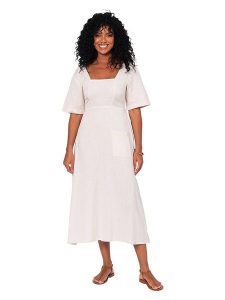 Aller Simplement Sukienka w kolorze białym rozmiar: 38/40. Białe sukienki Aller Simplement, bez wzorów, klasyczne, bez kołnierzyka, bez ramiączek, maxi. Za 100,99 zł.