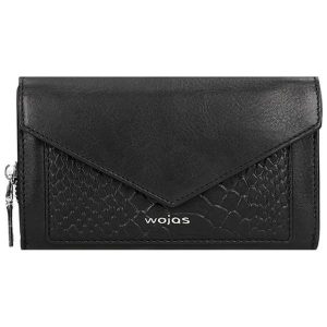 Wojas Skórzany portfel w kolorze czarnym - 16 x 9,5 x 3 cm rozmiar: onesize. Czarne portfele Wojas, bez wzorów, z materiału. Za 172,89 zł.