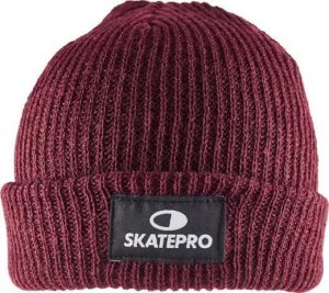 Odzież Beanies unisex SkatePro Czapka Beanie Czapka Beanie - Burgundy. Czerwona czapki SKATEPRO, bez wzorów. Za 75,99 zł.