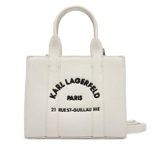 Torebka KARL LAGERFELD. Białe torebki klasyczne KARL LAGERFELD, bez wzorów, bez dodatków. Za 649,99 zł.