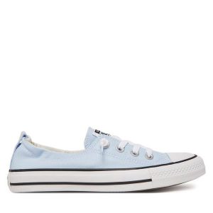 Trampki Converse. Niebieskie trampki Converse, bez wzorów, bez zapięcia. Za 159,99 zł.