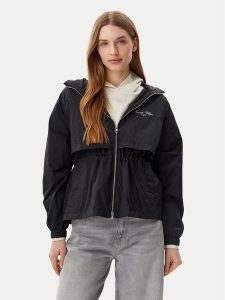 Tommy Hilfiger Wiatrówka WW0WW45413 Czarny Regular Fit. Czarne kurtki TOMMY HILFIGER, m, bez wzorów, z syntetyku, bez kaptura. Za 587,99 zł.