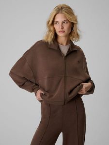 4F Bluza dresowa loose bez kaptura damska - brązowa M. Brązowe bluzy 4f, m, bez wzorów, z dresówki, bez kaptura. Za 199,99 zł.