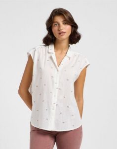 DAMSKA KOSZULA LEE CAP SLEEVE SHIRT GROVE FLORAL 112363630. Koszule Lee, m, bez wzorów, bez kołnierzyka, bez ramiączek. Za 79,99 zł.