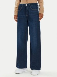 Guess Jeansy W4BA82 D5HF1 Niebieski Palazzo Fit. Niebieskie jeansy Guess, z aplikacjami, z bawełny. Za 289,99 zł.