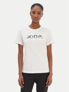 JOOP! T-Shirt Tanna 30100842 Écru Regular Fit. T-shirty JOOP!, bez wzorów, z bawełny, bez kołnierzyka, bez ramiączek. Za 299,99 zł.