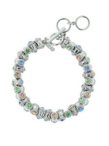 Otazu Bransoletka z kryształami Swarovski rozmiar: onesize. Szare bransoletki Otazu, z mosiądzu. Za 104,99 zł.