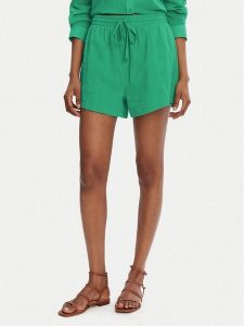 Seafolly Szorty materiałowe Crinkle 55429-SH Zielony Regular Fit. Zielone szorty Seafolly, bez wzorów, z bawełny. Za 279,99 zł.