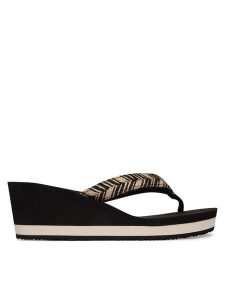 Tommy Hilfiger Japonki Rope Strap FW0FW09197 Czarny. Czarne klapki TOMMY HILFIGER, bez wzorów, z materiału, bez obcasa. Za 229,99 zł.