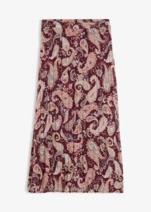 Spódnica z szyfonu ze wzorem paisley. Czerwone spódnice bonprix, bez wzorów, z szyfonu, eleganckie. Za 129,99 zł.