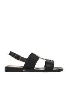 Lasocki Sandały CEO-WI16-FOXI-97 Czarny. Czarne sandały Lasocki, bez wzorów, ze skóry, bez obcasa, na płaskiej podeszwie, bez zapięcia. Za 129,99 zł.