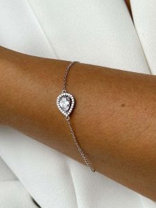 DI GIORGIO Srebrna bransoletka z cyrkonią rozmiar: onesize. Szare bransoletki DI GIORGIO, z cyrkonią, srebrne. Za 73,99 zł.