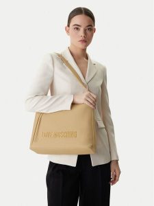 LOVE MOSCHINO Torebka JC4108PP1OKD0129 Beżowy. Brązowe torebki klasyczne LOVE MOSCHINO, bez wzorów, ze skóry, bez dodatków. Za 639,99 zł.