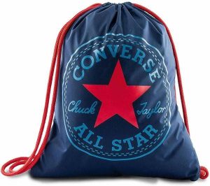 Torba gimnastyczna Converse Cinch w kolorze granatowym. Czerwone torby podróżne i sportowe Converse, bez wzorów, z dzianiny. Za 130,99 zł.