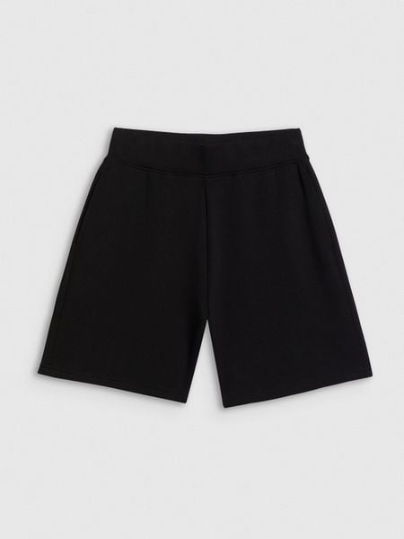 4F Spodenki dresowe damskie - czarne XL. Czarne szorty 4f, bez wzorów, z dresówki. Za 129,99 zł.