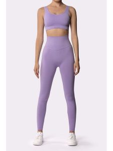 Spaio Legginsy sportowe "Adapt" w kolorze fioletowym rozmiar: L. Różowe legginsy Spaio, l, bez wzorów, z materiału, outdoorowe. Za 130,99 zł.