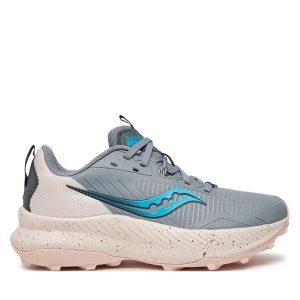 Buty do biegania Saucony. Szare buty sportowe Saucony, bez wzorów, bez zapięcia, do biegania. Za 339,99 zł.