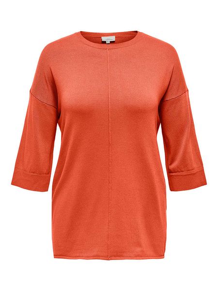 ONLY Carmakoma Sweter w kolorze pomarańczowym rozmiar: 42/44. Pomarańczowe swetry oversize Only Carmakoma, bez wzorów, bez ramiączek. Za 56,79 zł.