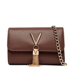 Torebka Valentino. Brązowe listonoszki Valentino, bez wzorów, bez dodatków. Za 349,99 zł.