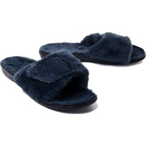 ADANEX SARA 27911 SAK69 granat, kapcie damskie. Niebieskie kapcie Adanex, bez wzorów. Za 48,59 zł.