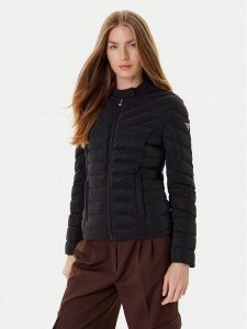 Guess Kurtka przejściowa W5YL13 WHDQ0 Czarny Regular Fit. Czarne kurtki Guess, xl, z aplikacjami, z syntetyku, bez kaptura. Za 459,99 zł.