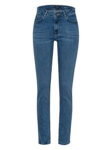 More & More Dżinsy - Skinny fit - w kolorze niebieskim rozmiar: 34. Niebieskie jeansy More & More, z aplikacjami, ze skóry, z podwyższonym stanem. Za 100,99 zł.