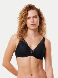 Triumph Biustonosz z fiszbiną Illusion 10219710 Czarny. Czarne biustonosze Triumph, bez wzorów, z syntetyku. Za 149,00 zł.