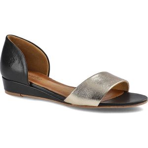 Czarne Sandały Maciejka Damskie Eleganckie Obuwie. Czarne sandały Maciejka, z aplikacjami, ze skóry, bez obcasa, na koturnie, bez zapięcia. Za 329,00 zł.