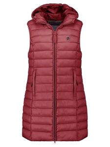 ANAPURNA Kamizelka pikowana "Vakitalana Long" w kolorze bordowym rozmiar: XL. Czerwone kamizelki ANAPURNA, xl, bez wzorów, bez kołnierzyka, bez ramiączek, bez kaptura. Za 163,26 zł.