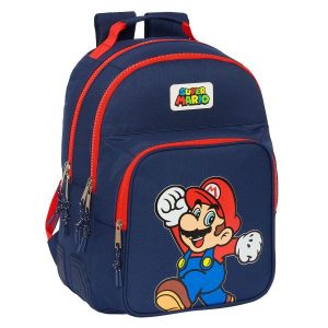 Plecak szkolny Super Mario World Granatowy. Niebieskie plecaki PRO BRANDS. Za 260,65 zł.