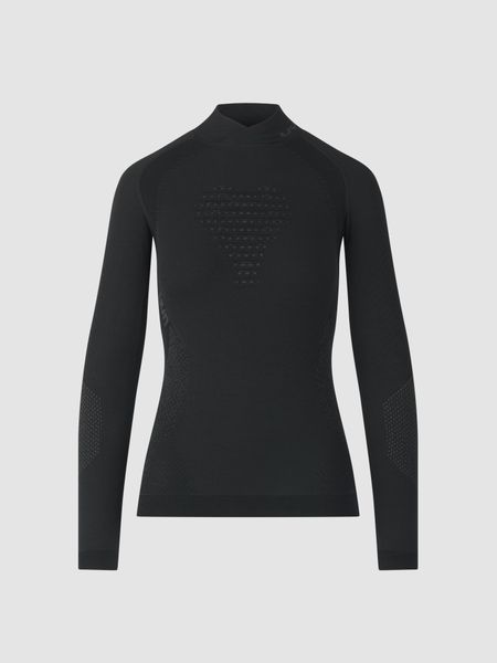 Koszulka termoaktywna damska Lady Fusyon Uw Shirt Lg Sl Turtleneck. Czarne koszule nocne UYN, bez wzorów, z materiału, bez ramiączek. Za 449,85 zł.