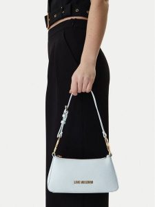 LOVE MOSCHINO Torebka JC4007PP1OLB0701 Błękitny. Niebieskie torebki klasyczne LOVE MOSCHINO, bez wzorów, ze skóry, bez dodatków. Za 621,99 zł.