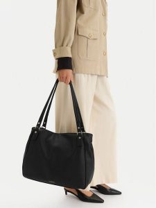 Lasocki Torebka CEO-LSK-L-018-09 Czarny. Czarne shopper bag Lasocki, bez wzorów, z materiału, bez dodatków. Za 199,99 zł.