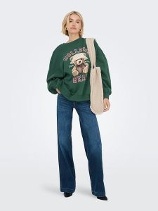 ONLY Bluza w kolorze zielonym rozmiar: S. Zielone bluzy ONLY, s, bez wzorów, bez kaptura. Za 126,75 zł.
