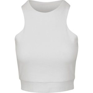 Damski crop top Urban Classic quared. Białe topy Urban Classics, bez wzorów, bez kołnierzyka, bez ramiączek. Za 93,00 zł.