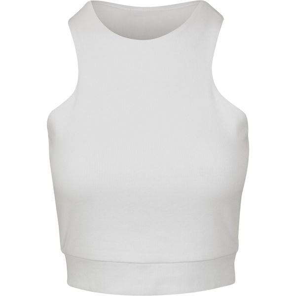 Damski crop top Urban Classic quared. Białe topy Urban Classics, bez wzorów, bez kołnierzyka, bez ramiączek. Za 93,00 zł.
