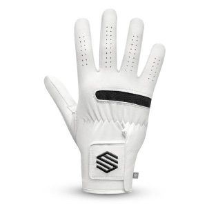 Rękawica golfowa unisex Fescue right. Białe rękawiczki SIROKO, bez wzorów, ze skóry. Za 97,00 zł.
