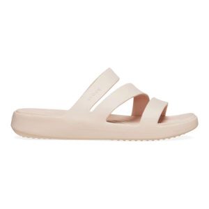 Klapki damskie Crocs 2095876UR. Czerwone klapki Crocs, bez wzorów, z materiału, bez obcasa. Za 239,99 zł.